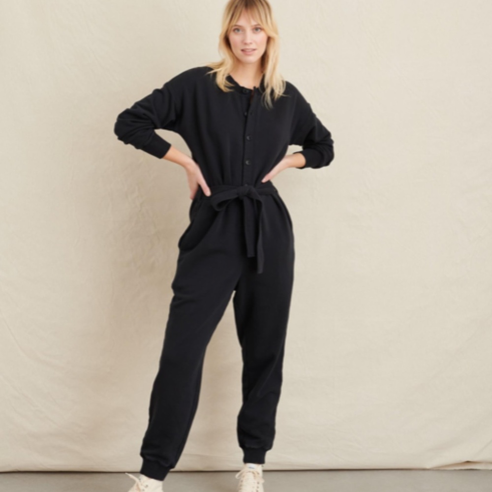 ALEX MILL French Terry Jumpsuit in Black - New with tags- Size Small